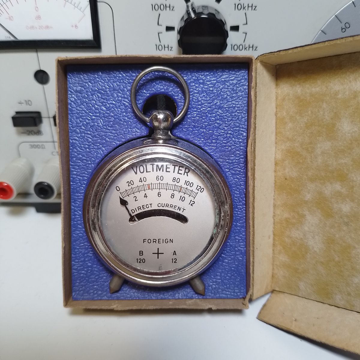 Voltmeter in its box