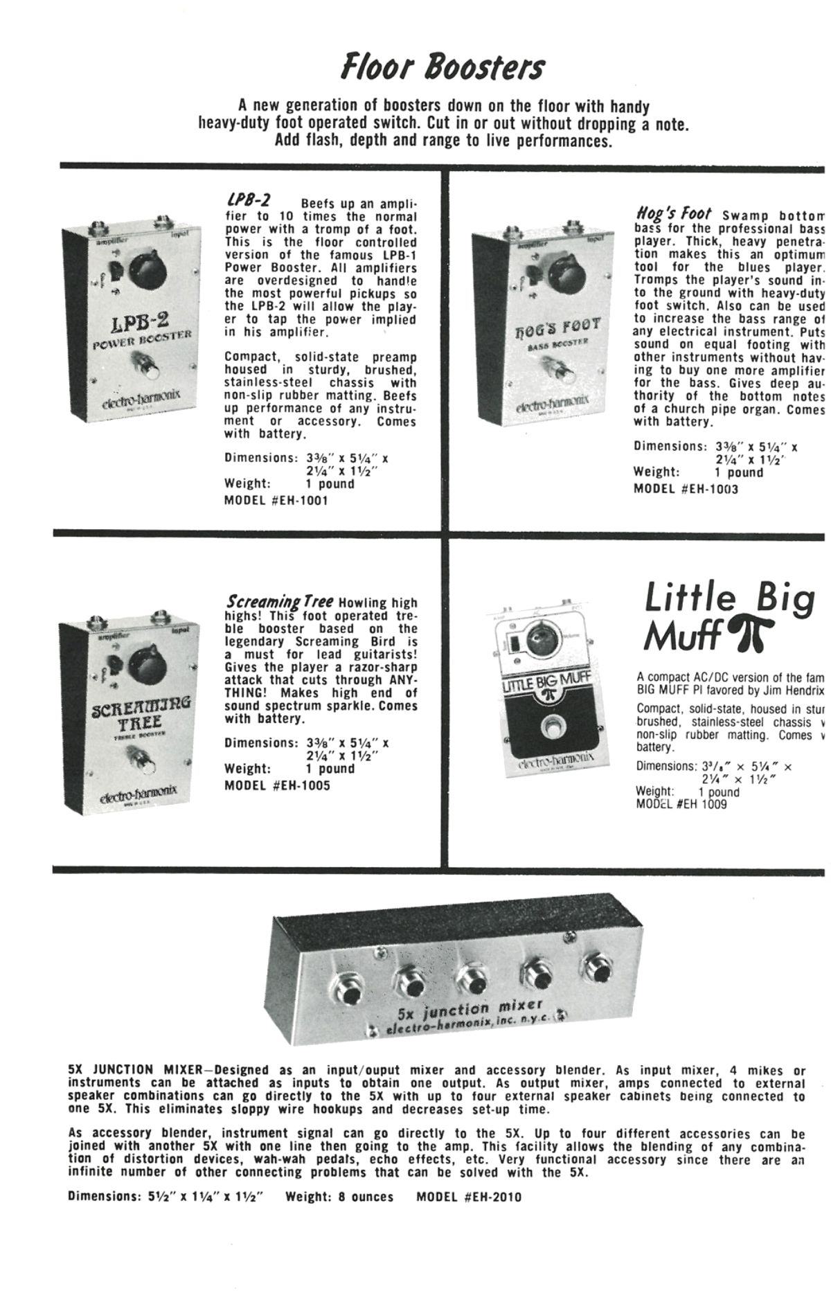 vintage electro harmonix lpb1 advertisement