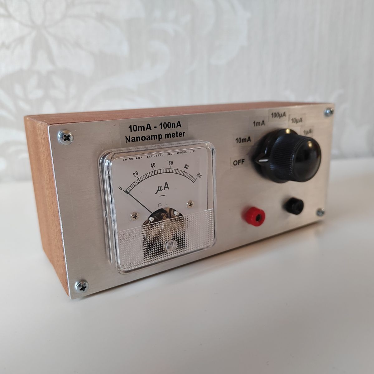 home made vintage nano amp meter