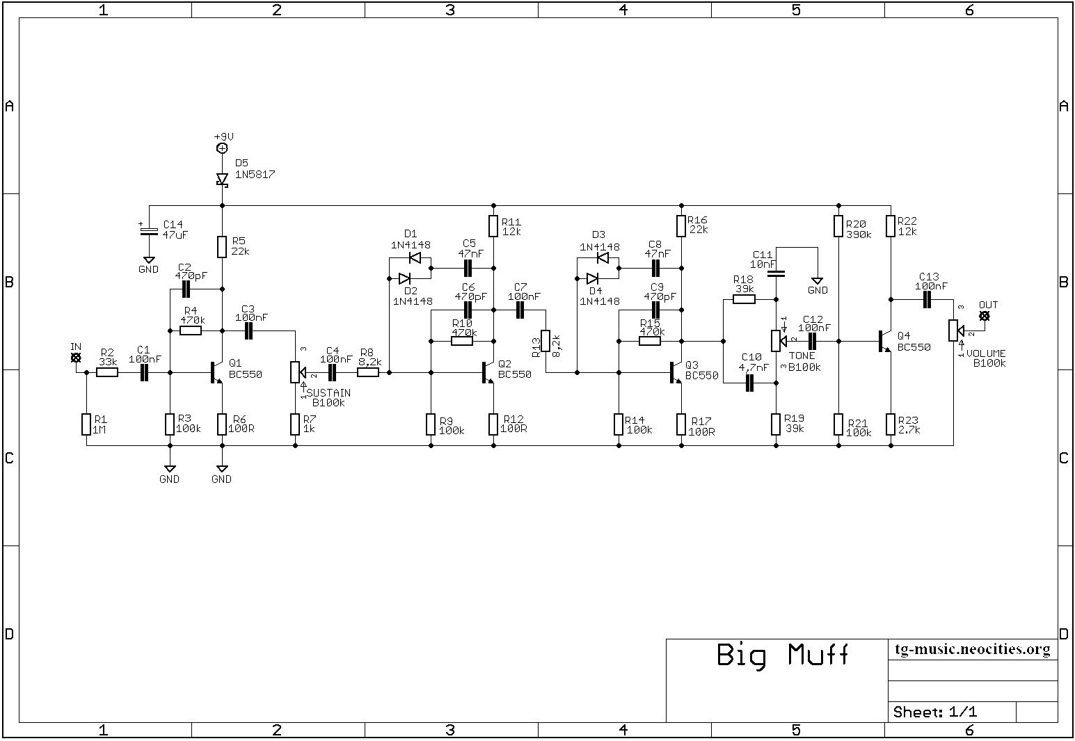 Electro Harmonix Big Muff Schematic