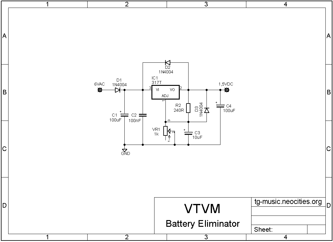 TG-Music Heathkit battery eliminator schematic