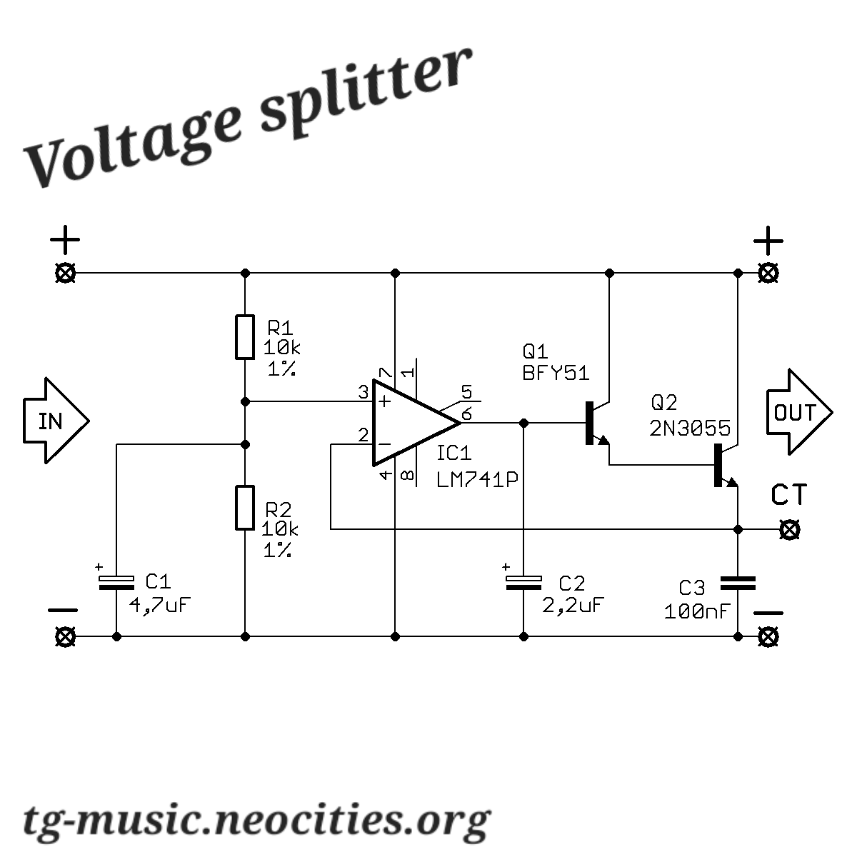 voltage splitter for power supplies
